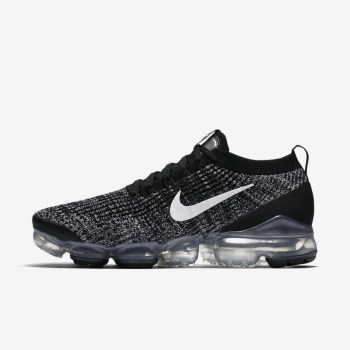 Nike Air VaporMax Flyknit 3 - Férfi Utcai Cipő - Fekete/Metal Titán/Fehér